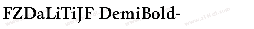 FZDaLiTiJF DemiBold字体转换